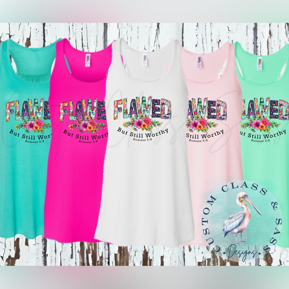 NEW Flawed But Still Worthy Tank Top, Various Sizes